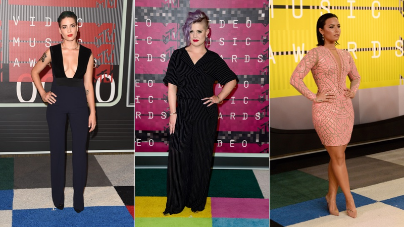 Illustration for article titled Bedazzled Minis, Sexy Diapers, and Versace Galore on the VMAs Red Carpet